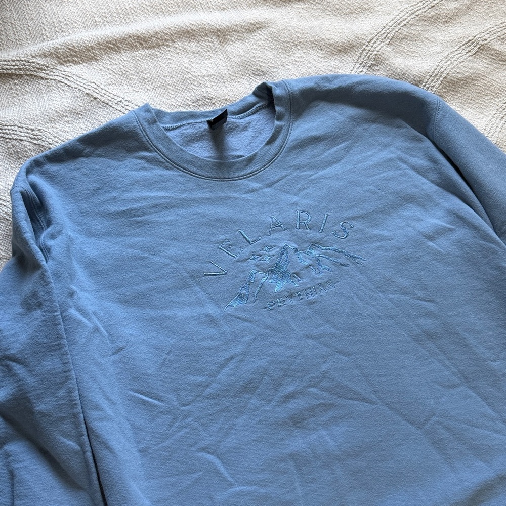 Baby Blue Velaris ACOTAR Bookish Sweatshirt - Picture 2 of 7